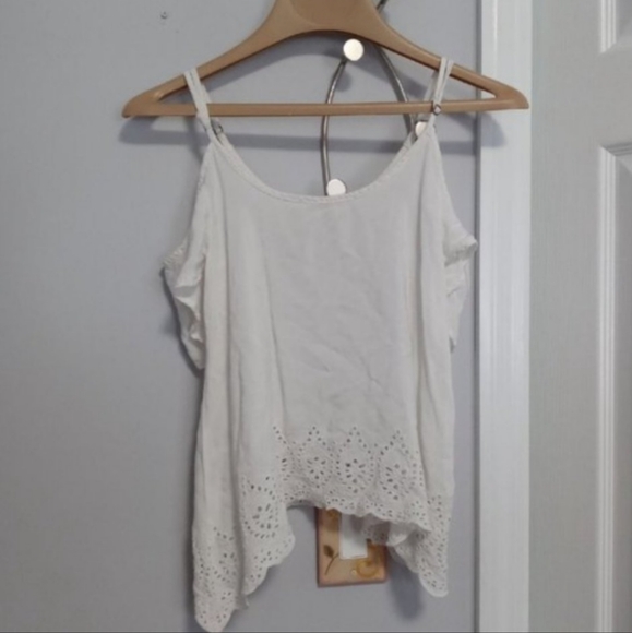 Abercrombie & Fitch Eyelet Cold Shoulder Crop Top Sz XS - Picture 1 of 5